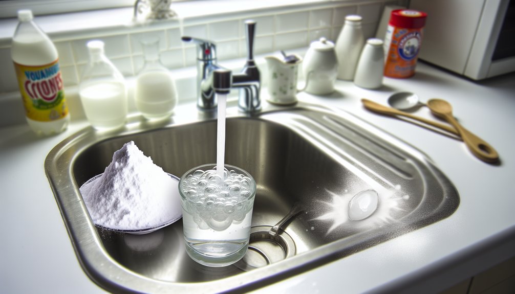 unclog drain with vinegar