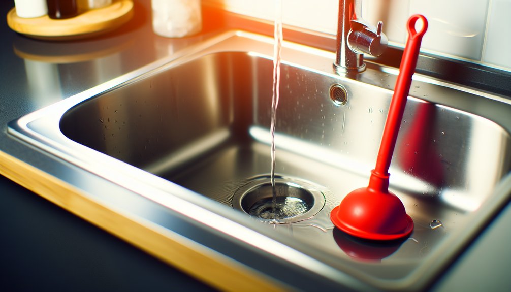 unclog drains with plunger