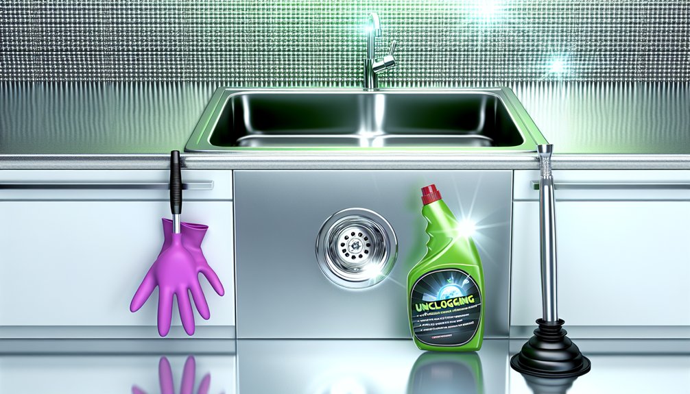 unclogging kitchen drain techniques