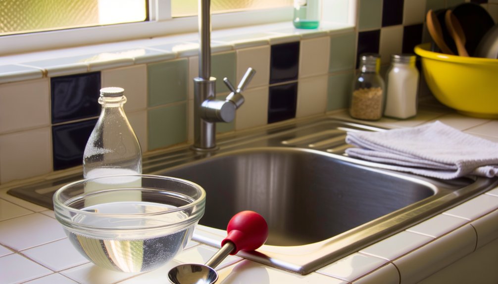 unclogging kitchen sink tips